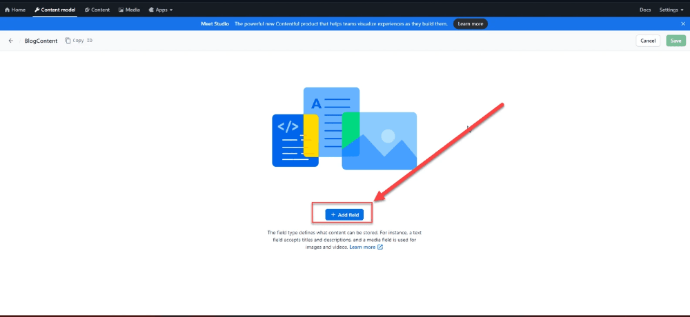 Contentful Blog Content Add Field