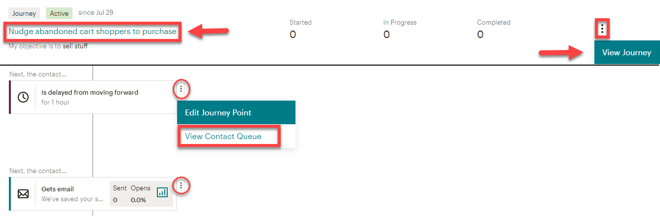 Screenshot showing relevant steps on the configuration of a page.