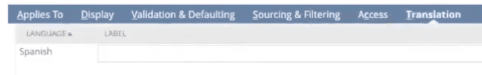 NetSuite Custom Item Field Translation Subtab