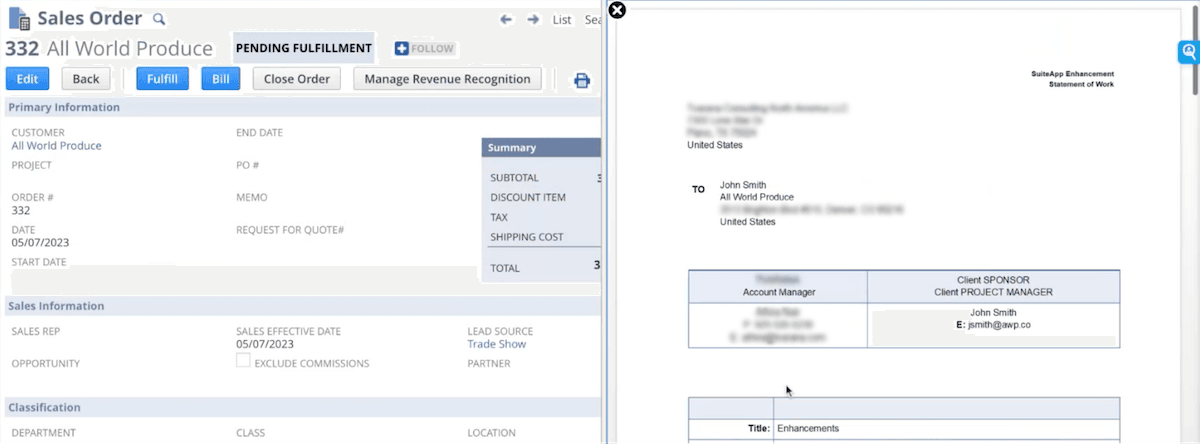 Record File Preview NetSuite Document Management