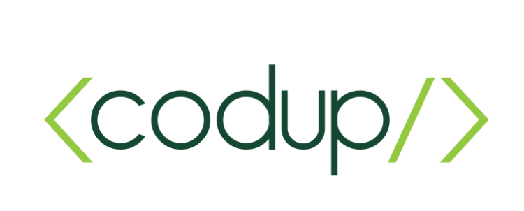 Codup logo with green brackets.