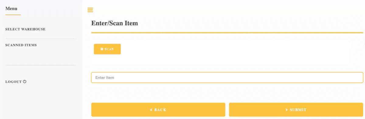 Enter Scan Physical Inventory Count