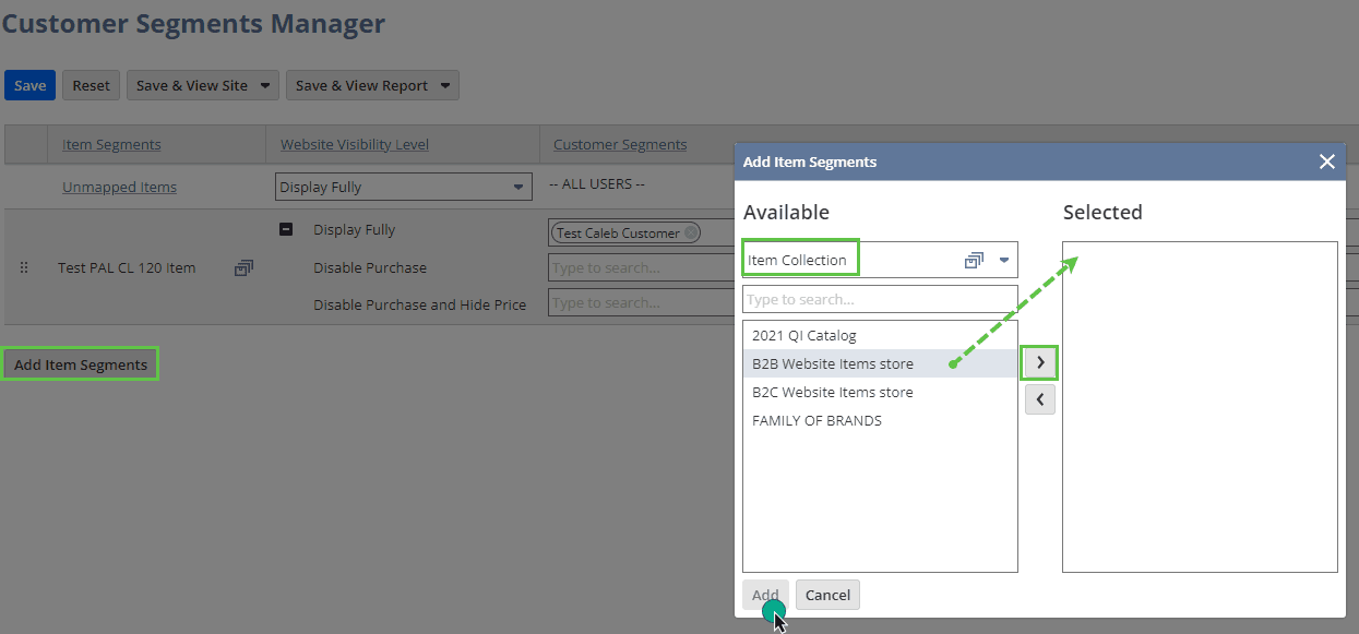 Customer Segments Manager Second Step SuiteCommerce