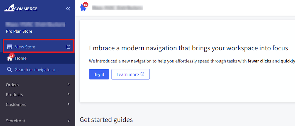 BigCommerce View Store