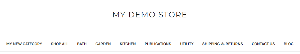 BigCommerce Categories Website Header