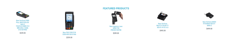A series of images showing Featured Products.