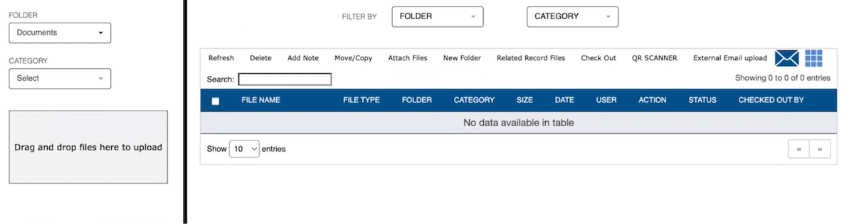 Document collaboration page with the side tab open.