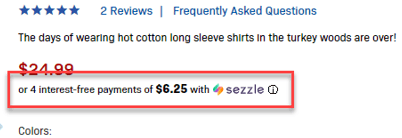 Example of where the banner would be located on a page.