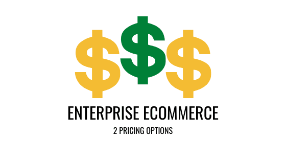 Enterprise Ecommerce message under dollar sign icons.