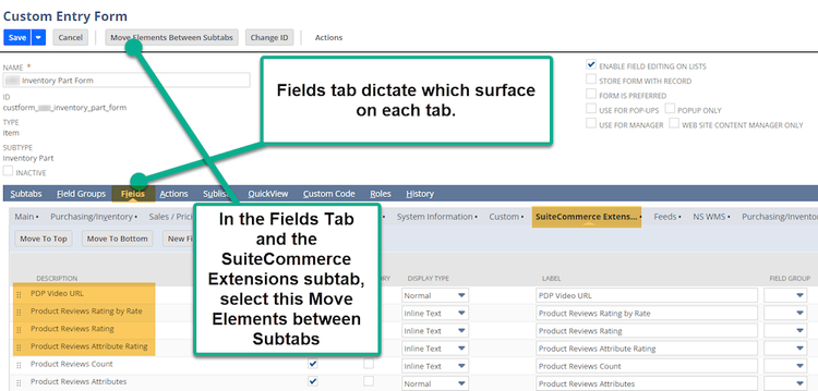 Moving Tabs In Custom Entry Forms | NetSuite