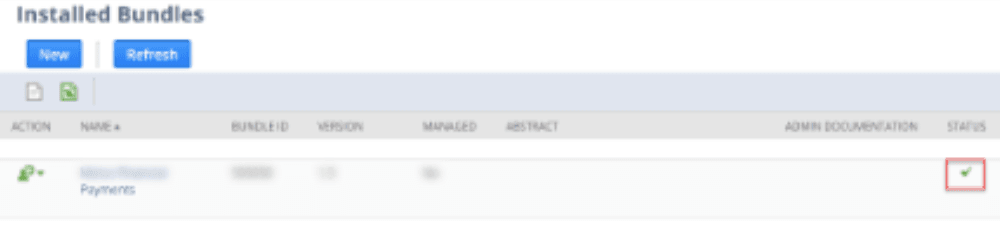 Installed Bundles Status Complete