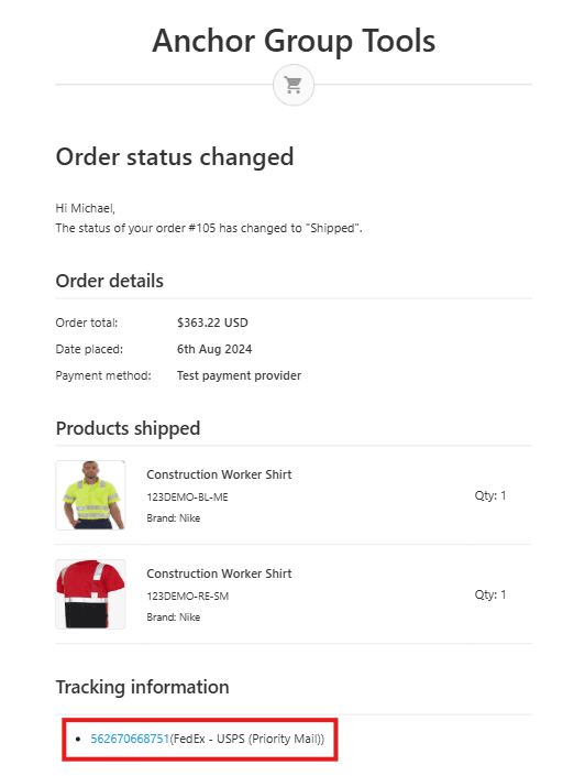 BigCommerce Tracking Information
