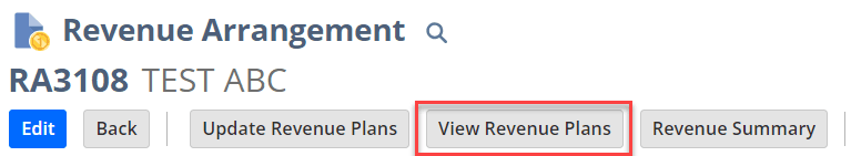 Revenue Arrangement View Revenue Plans NetSuite