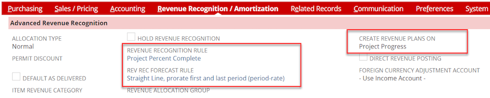 Revenue Recognition Amortization