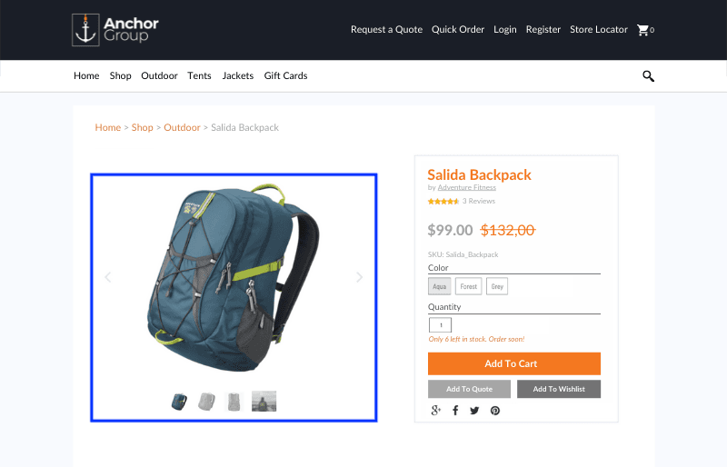 SuiteCommerce PDP Images