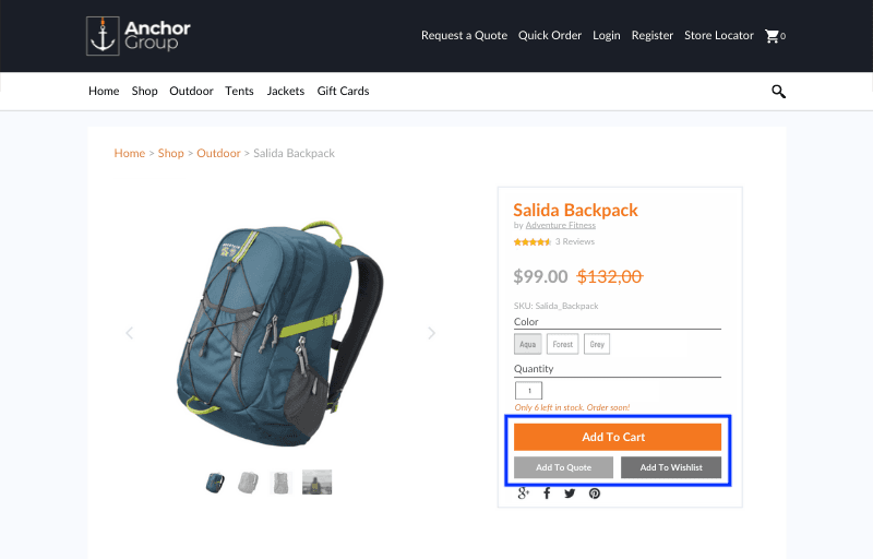 SuiteCommerce PDP CTA Buttons
