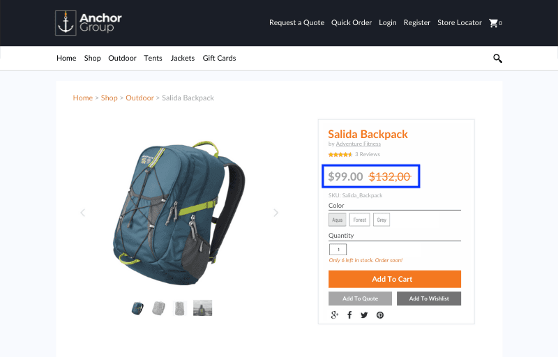SuiteCommerce PDP Price