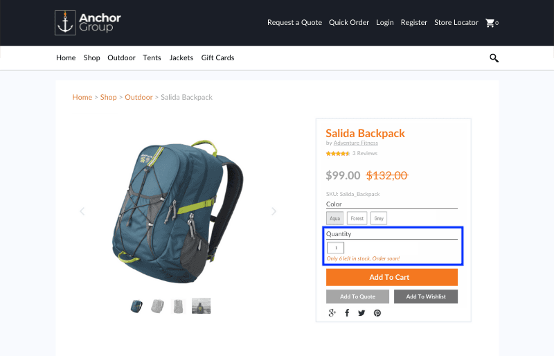 SuiteCommerce PDP Quantity Stock Status