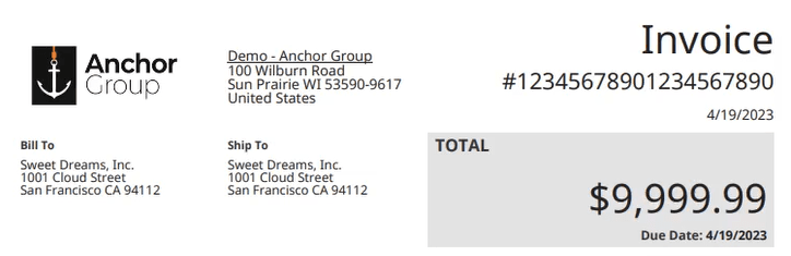 Anchor Group NetSuite PDF Aligned Header