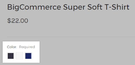 BigCommerce Swatches Fields