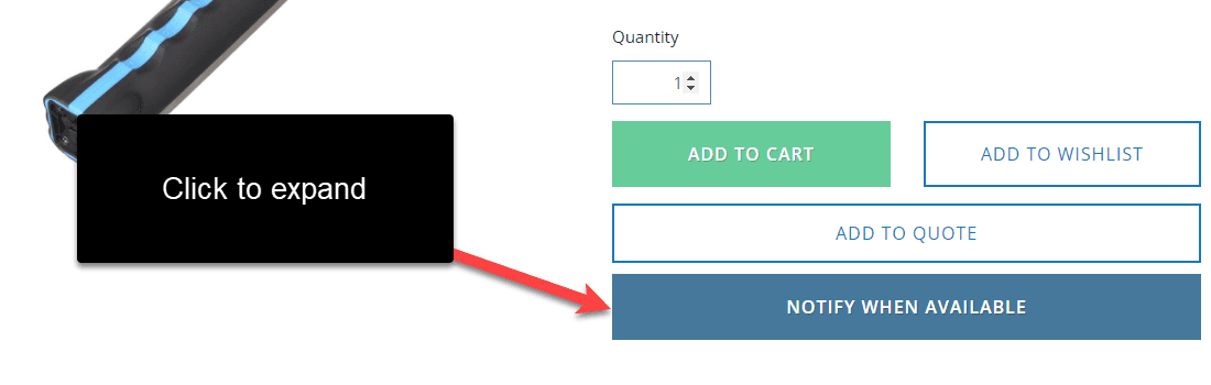 Out of Stock Button Notify When Available