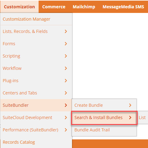 Search and Install Bundle
