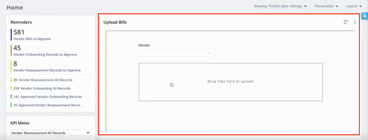 NetSuite dashboard to upload bills on OCR.