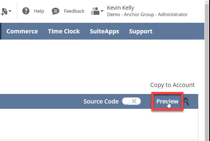 PDF preview button highlighted.