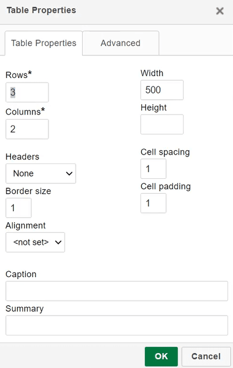 Screenshot of a page with multiple configuration settings.