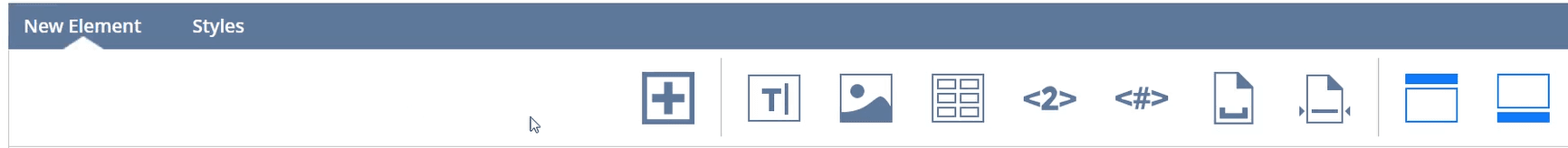 Screenshot of a menu tab.