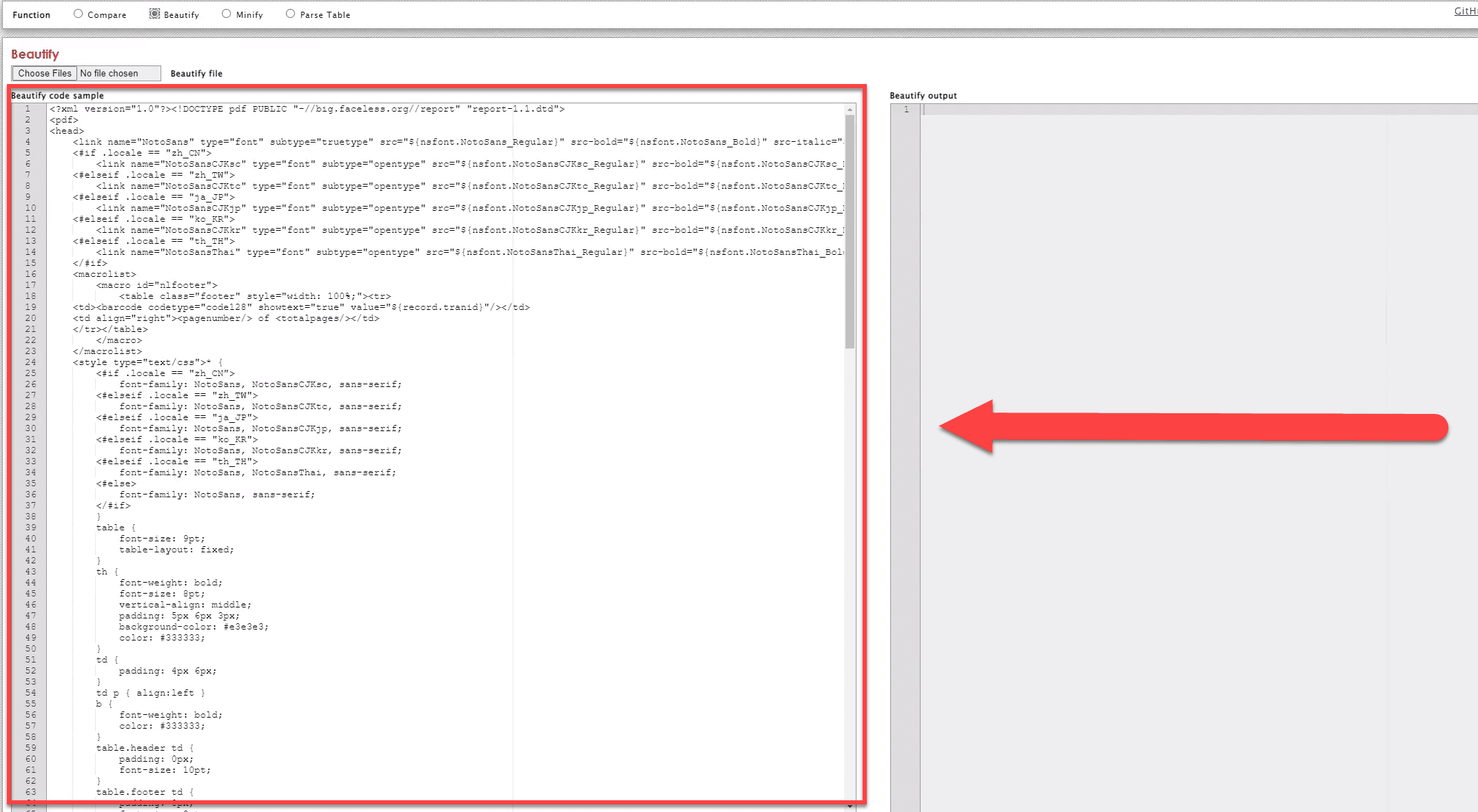 Screenshot of code on one side of the screen.