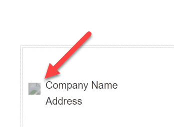 Screenshot of Company Name and Address.