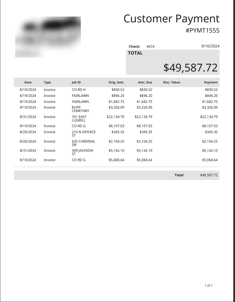 Invoice customer payment example in NetSuite Advanced.