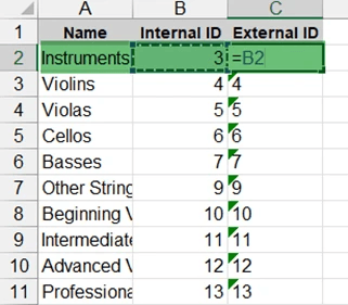 Commerce category CSV for NetSuite import.