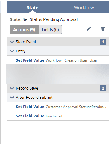 State set status pending approval.