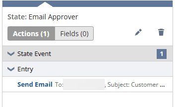 State email approver page.