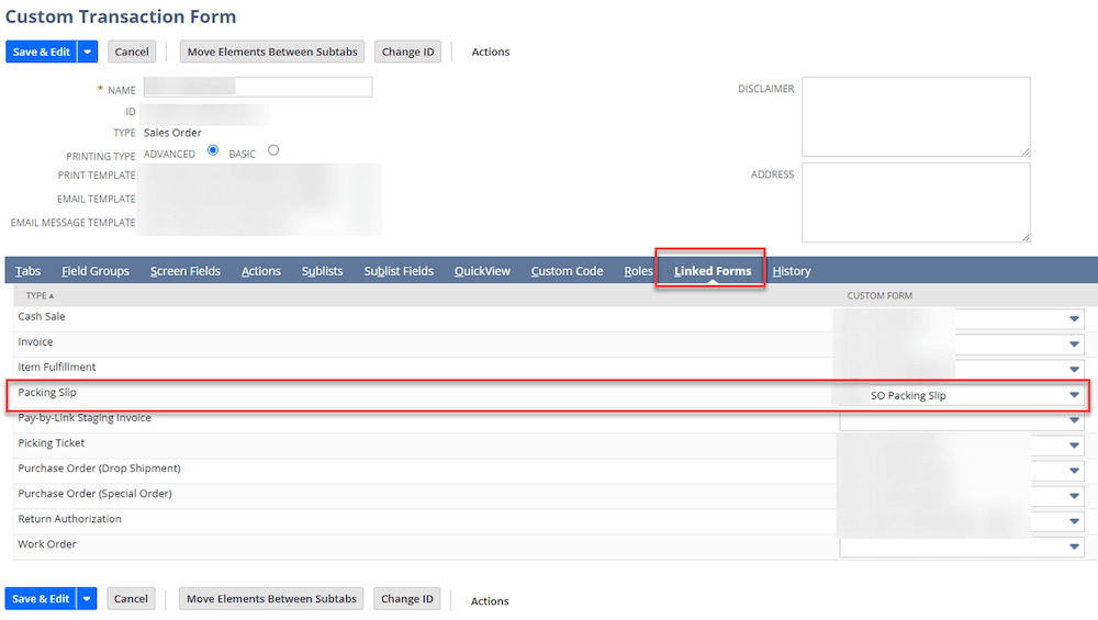 Highlighted section of the customer form, emphasizing important fields for user input and review.