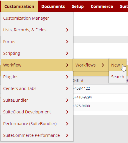 NetSuite new workflow.