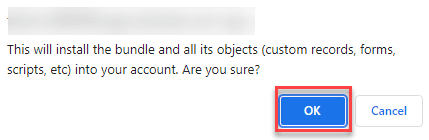 A popup with the OK button highlighted.