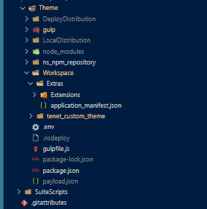 Development tools file folder structure.