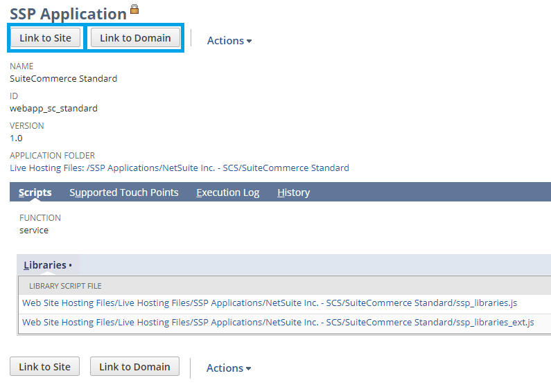 SSP Application screenshot page.