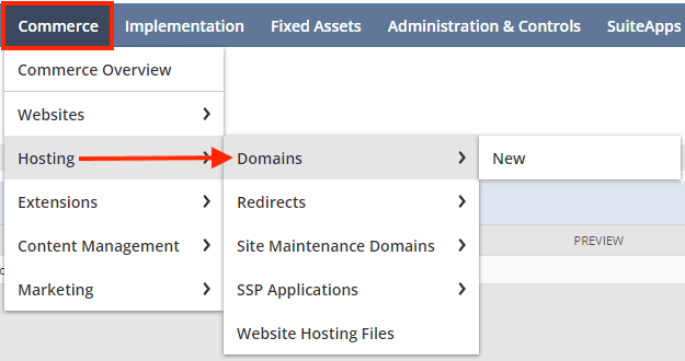 NetSuite commerce hosting domains.
