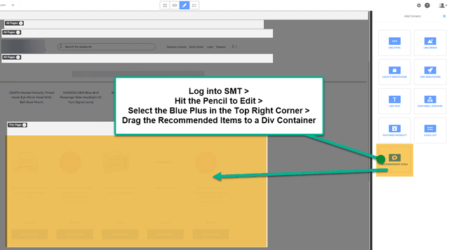 NetSuite SMT edit to add recommended items.