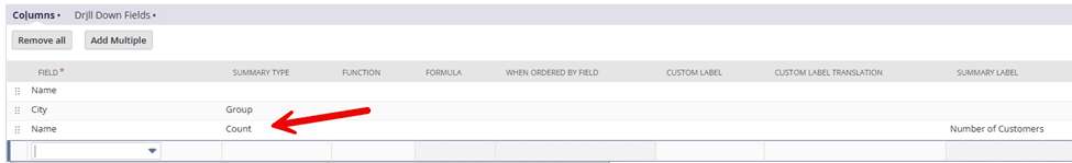 NetSuite saved search results columns numeric groups.