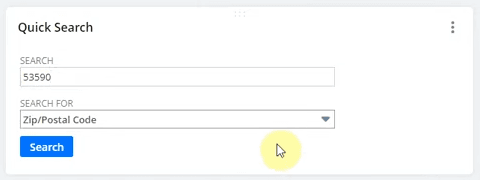 Quick search portlet.