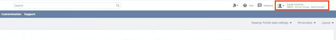 NetSuite user account role.