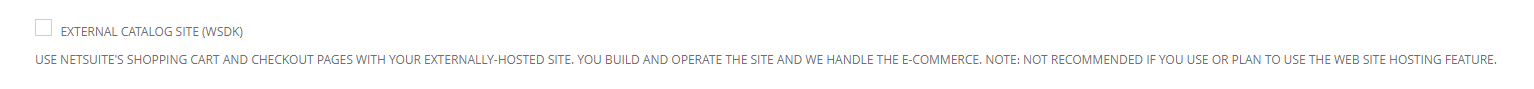 External catalog site.