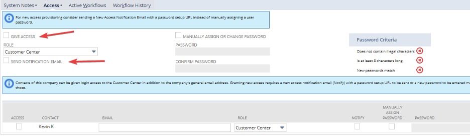 Customer access SuiteCommerce bulk.