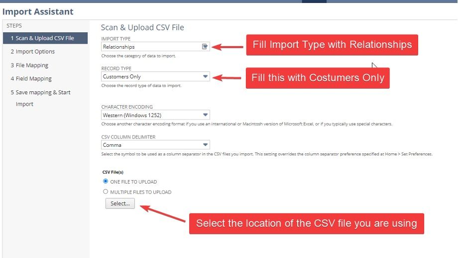 Scan upload CSV file.