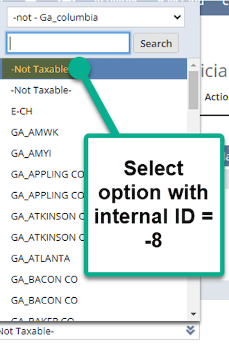 Select option with internal ID.